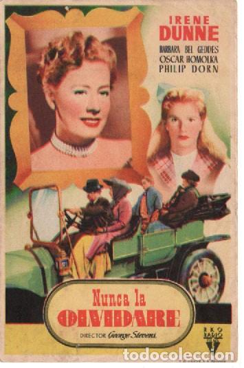 Cine: NUNCA LA OLVIDARE, PROGRAMA DE MANO - Foto 1