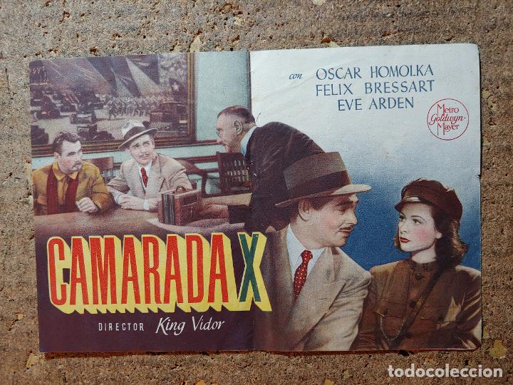 FOLLETO DE MANO DOBLE DE LA PELICULA CAMARADA X (Cine - Folletos de Mano - Comedia)