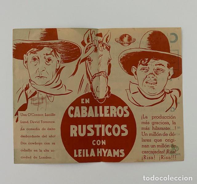 Cine: CABALLEROS R&Uacute;STICOS. PROGRAMA DOBLE UNIVERSAL. PERFECTO ESTADO - Foto 2