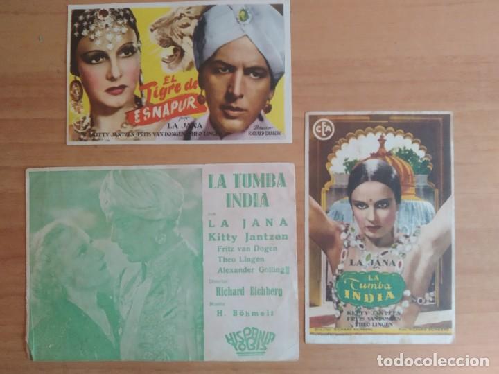 Cine: GRIS-- PROGRAMAS DE CINE--LA TUMBA INDIA - Foto 1