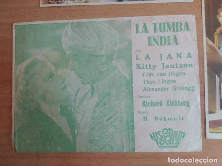 Cine: GRIS-- PROGRAMAS DE CINE--LA TUMBA INDIA - Foto 2