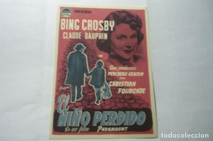 Cinema: PROGRAMA EL NI&Ntilde;O PERDIDO.-BING CROSBY publicidad principal.-aranda ?