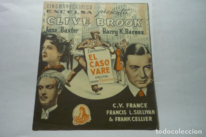 Cine: PROGRAMA DOBLE EL CASO VARE.- CLIVE BROOK PUBLICIDAD - Foto 1
