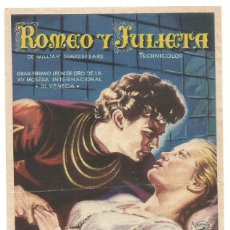 Cine: SENCILLO ROMEO Y JULIETA 1956 EDUCACION Y DESCANSO EMPRESA DE CINE SANTA COLOMA DE QUERALT. Lote 290364368