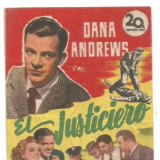 Cine: SENCILLO EL JUSTICIERO 1949 CINE CULTURAL RECREATIVO DE E. D. STA COLOMA DE QUERALT. Lote 290754213