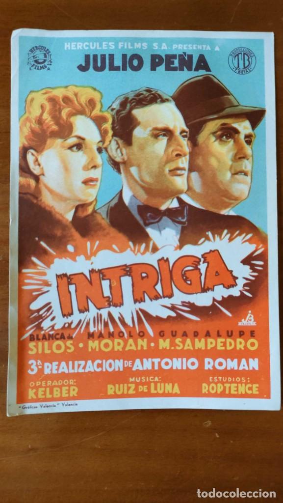 Cine: PROGRAMA DE CINE - INTRIGA - JULIO PE&Ntilde;A FOLLETO DE MANO - 1942. - Foto 12