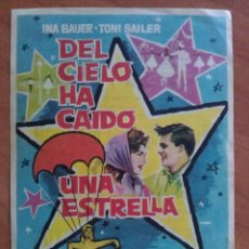 Cine: 1963 DEL CIELO HA CAIDO UNA ESTRELLA. Lote 290956003