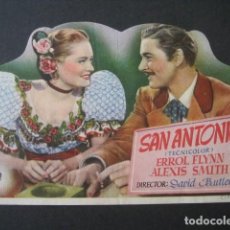 Cine: SAN ANTONIO. TROQUELADO, PUBLICIDAD CINEMA VILARRODONA 1950. Lote 291910678