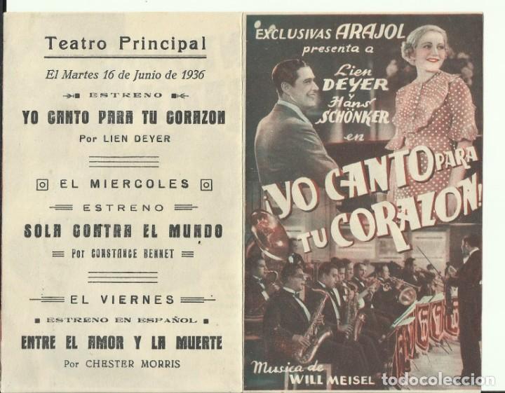 Cine: PTCC 093 YO CANTO PARA TU CORAZON PROGRAMA DOBLE EXCLUSIVAS ARAJOL LIEN DEYER - Foto 1