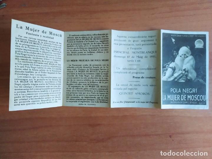 Cine: Z-- PROGRAMAS DE CINE -- LA MUJER DE MOSCOU - Foto 2