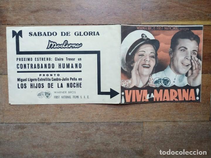Cine: PTCC 095 VIVA LA MARINA PROGRAMA DOBLE WARNER DICK POWELL RUBY KEELER - Foto 2