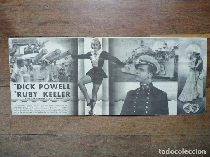 Cine: PTCC 095 VIVA LA MARINA PROGRAMA DOBLE WARNER DICK POWELL RUBY KEELER - Foto 3
