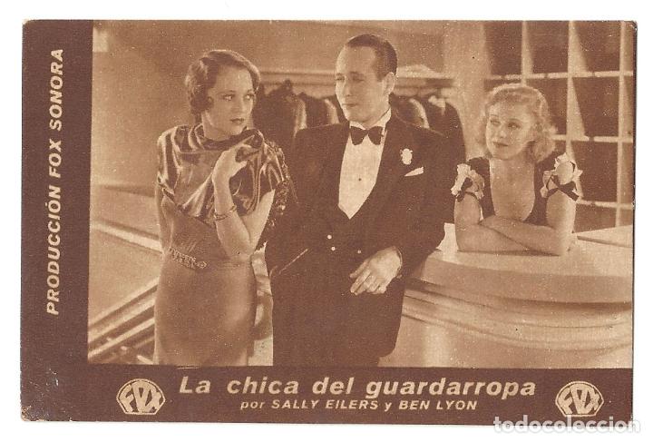 Cine: PTCC 090 LA CHICA DEL GUARDARROPA PROGRAMA TARJETA FOX SALLY EILERS GINER ROGERS BEN LYON C - Foto 1