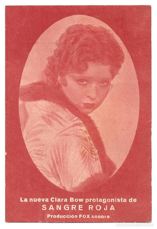  Foglietti di film di film antichi di cinema: PTCC 091 SANGRE ROJA PROGRAMA TARJETA FOX CLARA BOW GILBERT ROLAND THELMA TODD