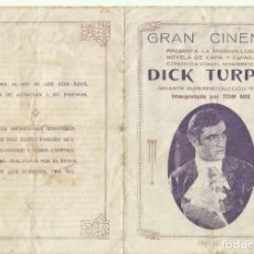 Cine: PTCC 084 DICK TURPIN PROGRAMA DOBLE TOM MIX GARY COOPER CAROLE LOMBARD CINE MUDO. Lote 293144843