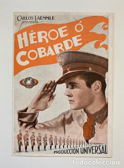 Cine: H&Eacute;ROE O COBARDE. PROGRAMA DOBLE UNIVERSAL. TOM BROWN, TYRONE POWER Y ALAN LADD. PERFECTO ESTADO - Foto 1