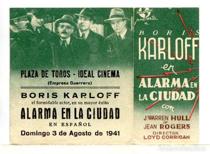 Cine: ALARMA EN LA CIUDAD,con Boris Karloff. - Foto 1