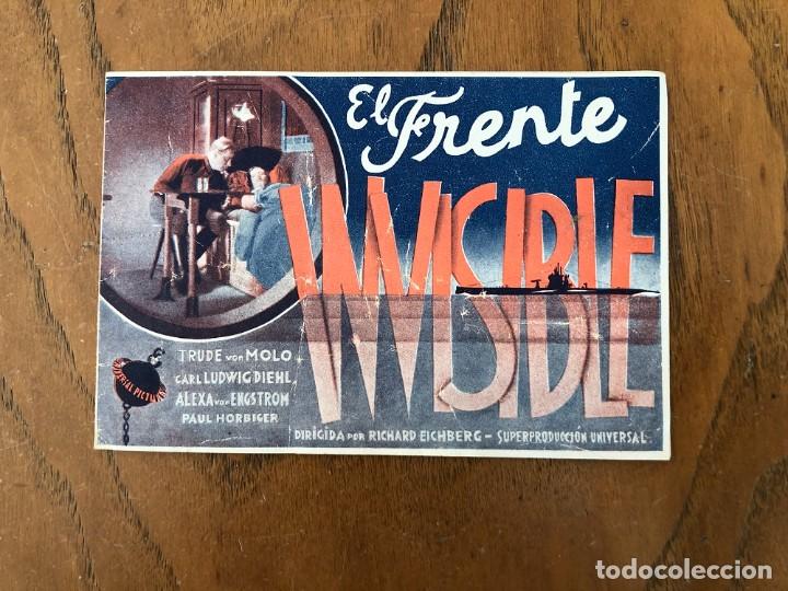 Cine: PROGRAMA DE CINE DOBLE, EL FRENTE INVISIBLE. - Foto 1