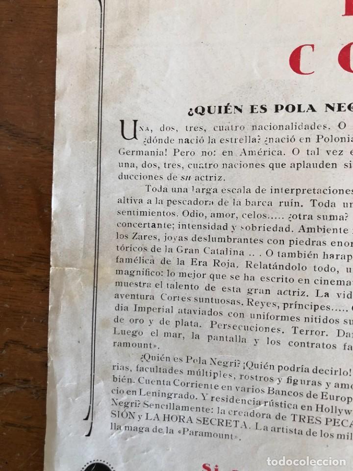 Cine: PROGRAMA DE CINE DOBLE, CONFESI&Oacute;N, POLA NEGRI. - Foto 4
