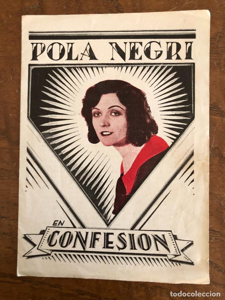 Cine: PROGRAMA DE CINE DOBLE, CONFESI&Oacute;N, POLA NEGRI. - Foto 1