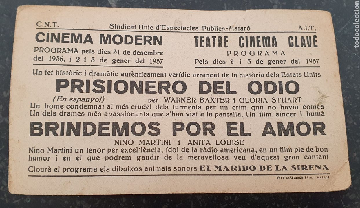 Cine: PRISIONERO DEL ODIO - WARNER BAXTER Y GLORIA STUART - 1937 - Foto 2