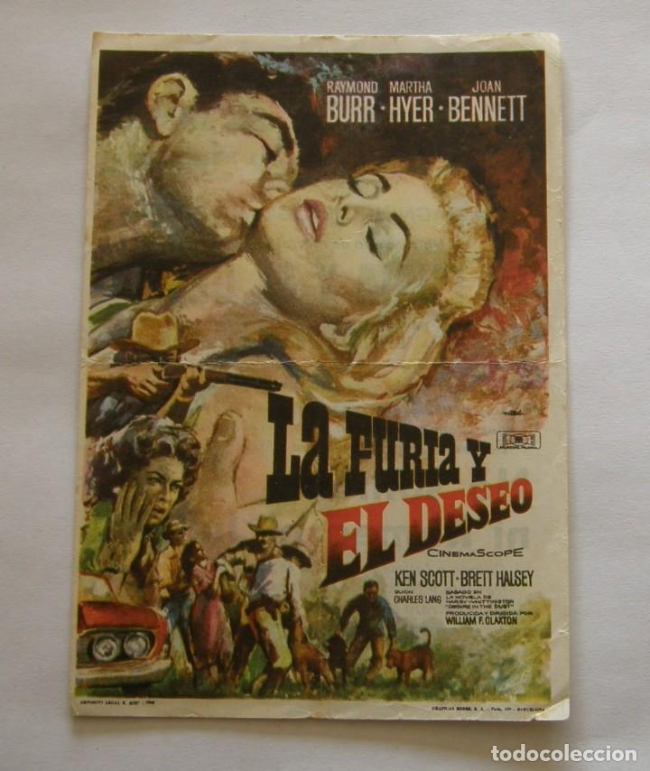  Flyers Publicitaires de films Anciens: PROGRAMA DE CINE LA FURIA Y EL DESEO
