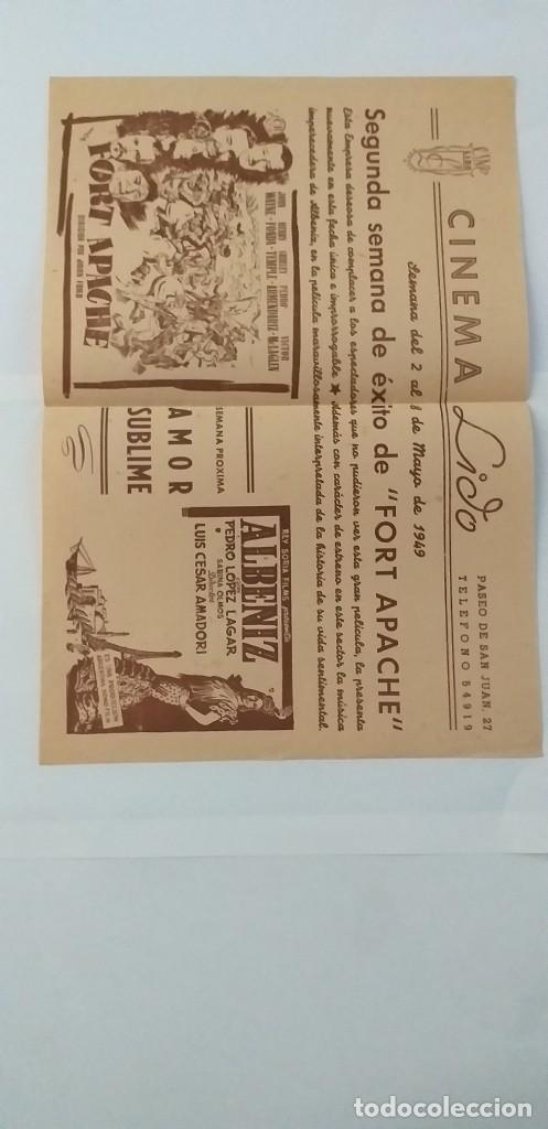 Cine: FOLLETO PROGRAMA LOCAL FORT APACHE ALBENIZ - Foto 1