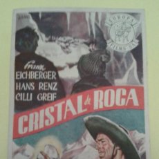 Cine: CRISTAL DE ROCA FRANZ EICHBERGER ORIGINAL C.P. TEATRO PRINCIPAL IRUN. Lote 299346078