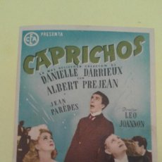 Cine: CAPRICHOS DANIELLE DARRIEUX ORIGINAL C.P. TEATRO PRINCIPE VITORIA. Lote 299676333