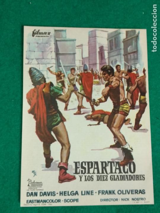 Cine: ESPARTACO Y LOS DIEZ GLADIADORES. PROGRAMA DE CINE. - Foto 1