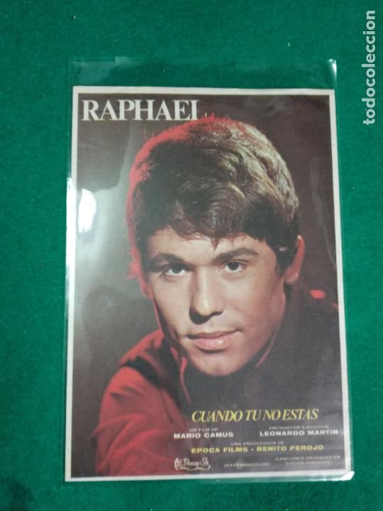 Cine: RAPHAEL. CUANDO TU NO ESTAS. PROGRAMA DE CINE. - Foto 1