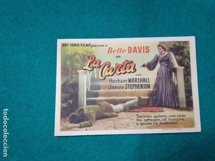 Cine: LA CARTA. BETTE DAVIS. PROGRAMA DE CINE. - Foto 1