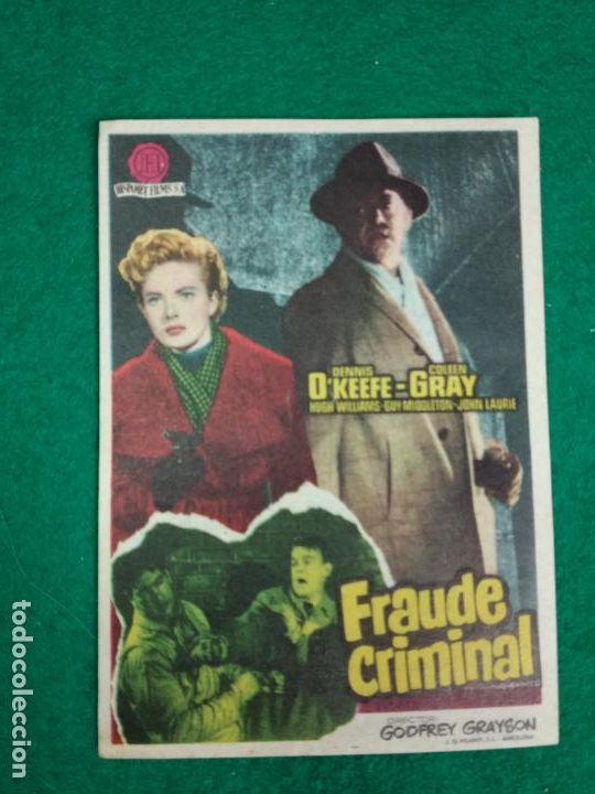 Cine: FRAUDE CRIMINAL. DENNIS OKEEFE - COLEEN GRAY. PROGRAMA DE CINE. - Foto 1