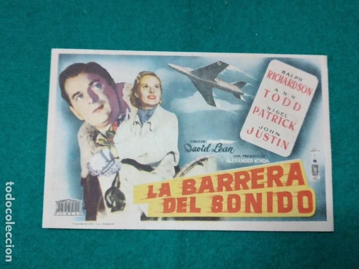 Cine: LA BARRERA DEL SONIDO. PROGRAMA DE CINE. - Foto 1