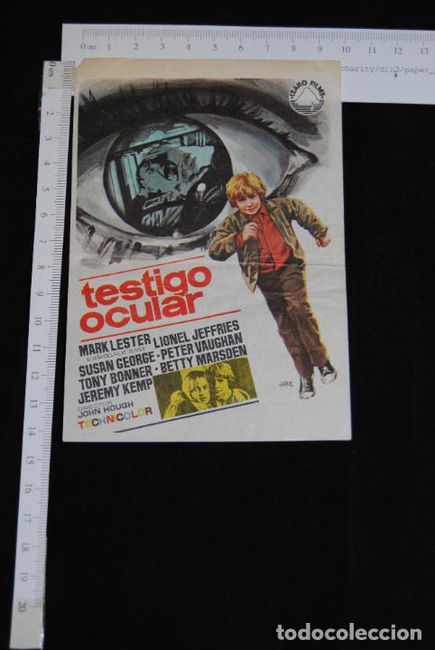  Flyers Publicitaires de films Anciens: FOLLETO DE MANO, PANFLETO DE CINE PELICULA TESTIGO OCULAR