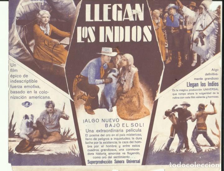 Cine: PTCC 104 LLEGAN LOS INDIOS PROGRAMA DOBLE UNIVERSAL TIM MCCOY FRANCIS FORD - Foto 2
