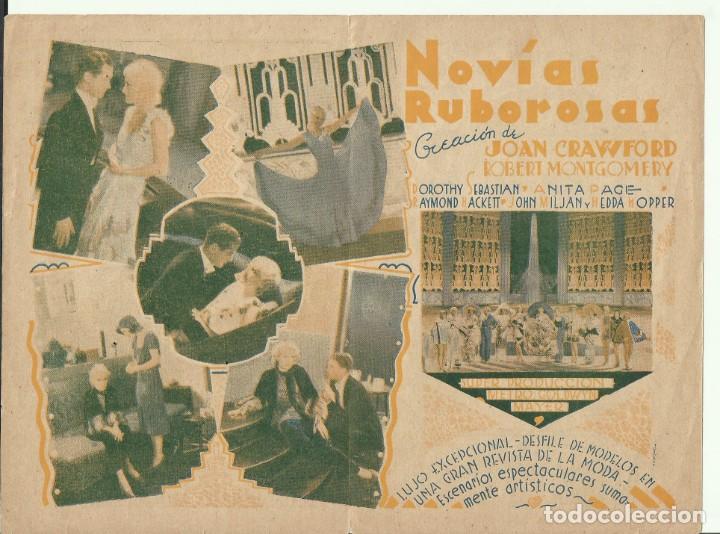 Cine: PTCC 105 NOVIAS RUBOROSAS PROGRAMA DOBLE URUGUAYO JOAN CRAWFORD ANITA PAGE ROBERT MONTGOMERY - Foto 2 - 300322073