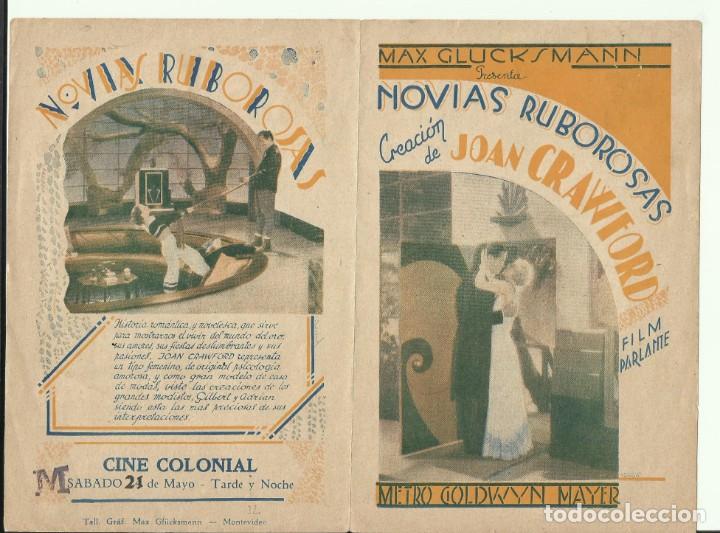 Cine: PTCC 105 NOVIAS RUBOROSAS PROGRAMA DOBLE URUGUAYO JOAN CRAWFORD ANITA PAGE ROBERT MONTGOMERY - Foto 3 - 300322073