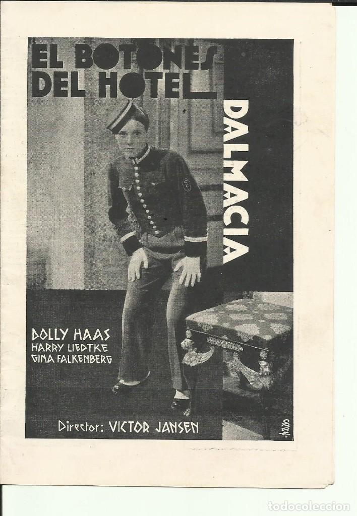 Cine: PTCC 106 EL BOTONES DEL HOTEL DALMACIA PROGRAMA DOBLE DOLLY HAAS - Foto 1