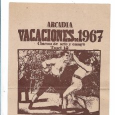 Cine: GENTLEMAN JIM ARCADIA VACACIONES DE 1967 CINEMA DE ARTE Y ENSAYO TUSET 14 BARCELONA. Lote 300594983