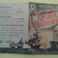 Cine: ALBA DE AMERICA AMPARO RIVELLES ORIGINAL DOBLE C.P. TEATRO LICEO RUTE