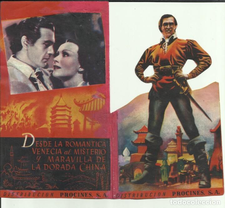 Cine: PTCC 107 LAS AVENTURAS DE MARCO POLO PROGRAMA DOBLE TROQUELADO PROCINES GARY COOPER - Foto 1