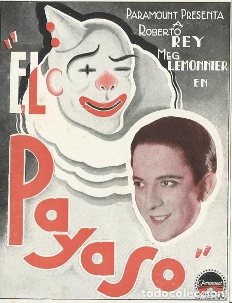 Cine: PTCC0 86 EL PAYASO PROGRAMA DOBLE PARAMOUNT ROBERTO REY MEG LEMONNIER CIRCO - Foto 1