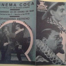 Cine: EL GENIO ALEGRE ANTONIO VICO ORIGINAL DOBLE C.P. CINEMA COCA VALLADOLID BUEN ESTADO. Lote 301272433