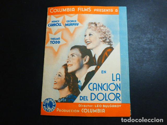Cine: LA CANCION DEL COLOR PROGRAMA DE MANO DOBLE SIN PUBLICIDAD - Foto 1