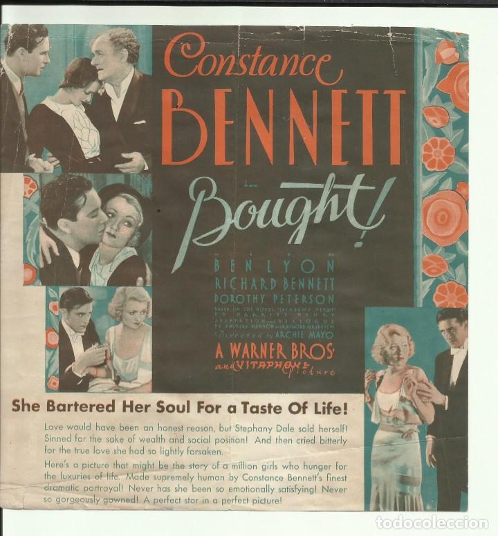 Cine: PTCC 105 BOUGHT PROGRAMA DOBLE AMERICANO WARNER CONSTANCE BENNETT BEN LYON RAY MILLAND - Foto 2