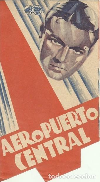 Cine: PTCC0 86 AEROPUERTO CENTRAL PROGRAMA DOBLE TROQUELADO WARNER RICHARD BARTHELMESS JOHN WAYNE - Foto 1