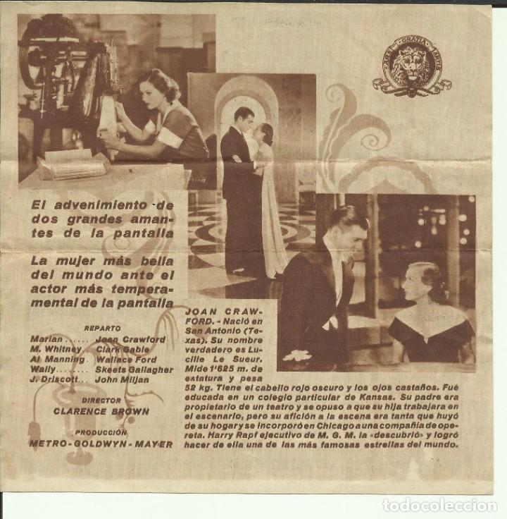Cine: PTCC0 86 AMOR EN VENTA PROGRAMA TRIPLE MGM JOAN CRAWFORD CLARK GABLE - Foto 1