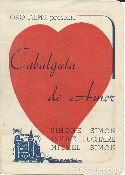 Cine: PTCC 108 CABALGATA DE AMOR PROGRAMA DOBLE TROQUELADO BALET BLAY SIMONE SIMON MICHEL SIMON - Foto 1