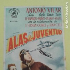  Foglietti di film di film antichi di cinema: ALAS DE JUVENTUD ANTONIO VILAR ORIGINAL S.P. ALGUN DEFECTO